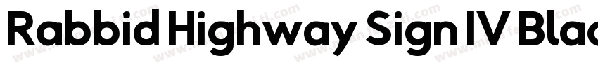 Rabbid Highway Sign IV Black字体转换